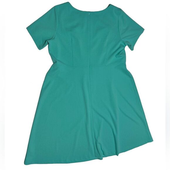 NWT Alyx Teal Short Sleeve Mini Dress Light Blue Chest Cutout Circle Dress - Picture 5 of 8